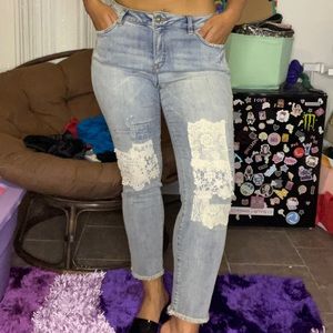 John Mark Lace Patchwork Pants